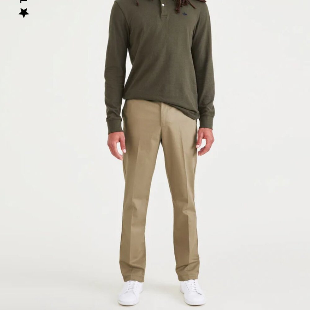 NWT  Dockers Men's Signature Lux Cotton Slim Fit Stretch Khaki Pants